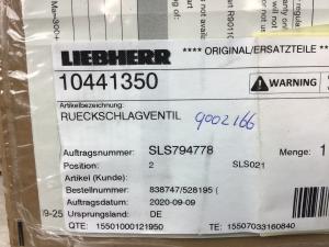 Liebherr non return Valve